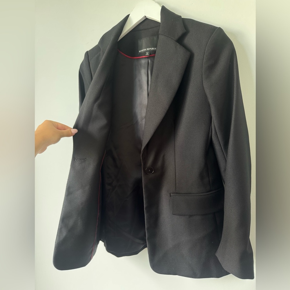 Banana Republic Lido Sculpted-Fit Italian Wool Blazer - Size 00 - Picture 10 of 13